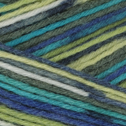 Stripy Strømpegarn - Grønn/Syrin mønster