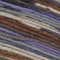 Stripy Strømpegarn - Rust/Lilla mønster