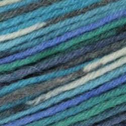 Stripy Strømpegarn - Turkis/Lilla mønster